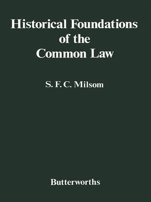cover image of Historical Foundations of the Common Law